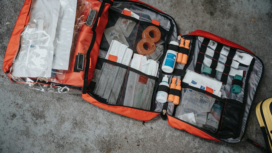 Open emergency medical kit