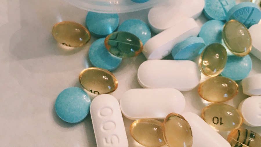 Close-up of assorted medications